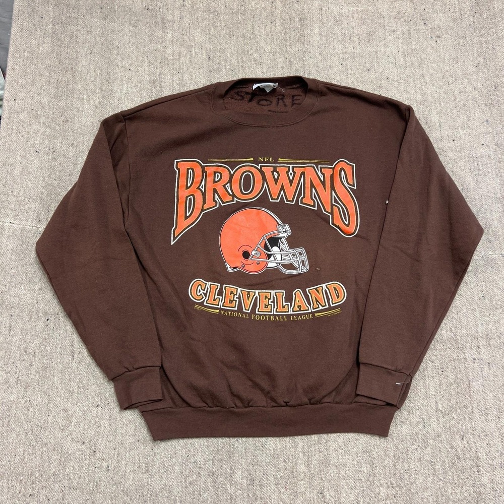 Vintage Cleveland Browns Sweatshirt Mens Large Brown 1990s NFL
